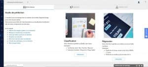 Image de l'interface du Studio de prédiction de Datakeen
