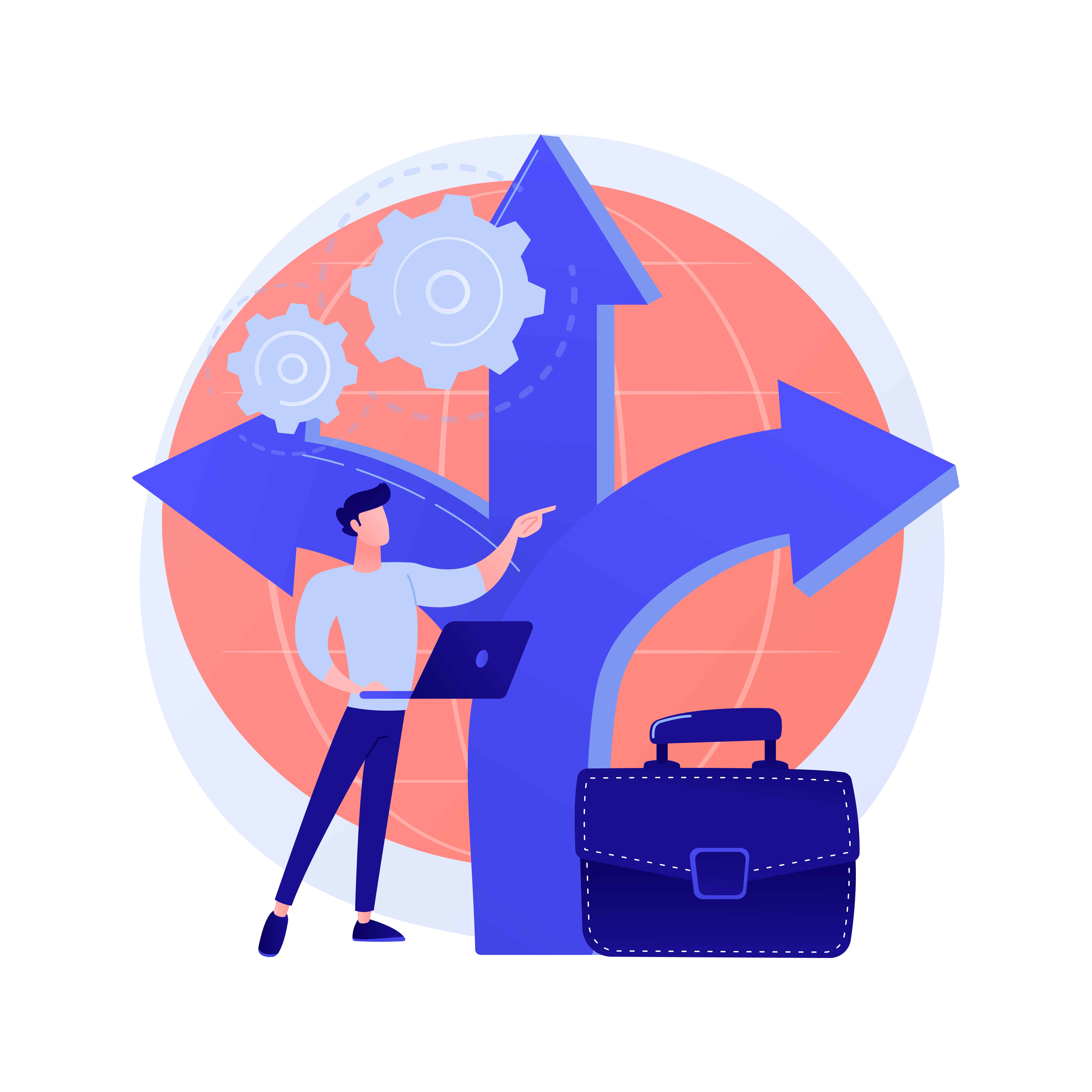 Decision management vector concept metaphor prise de décision solution archives